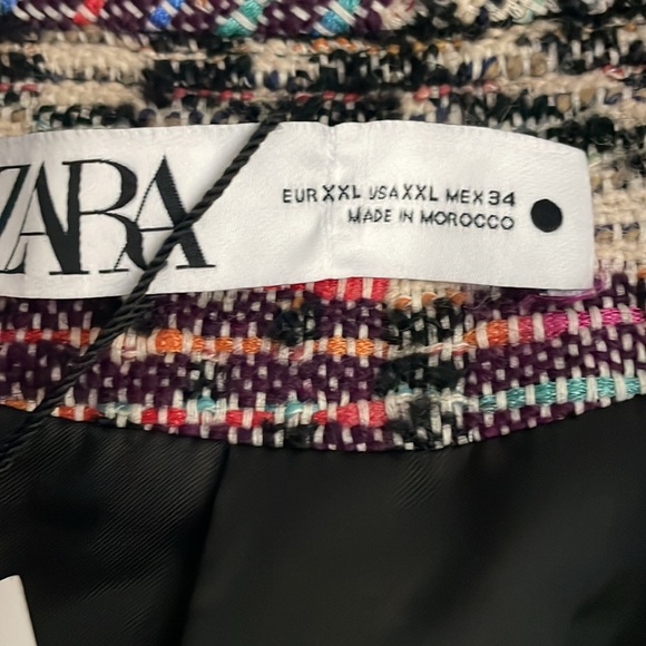 Zara Jackets & Coats Zara Crop Tweed Blazer Size Xxl New Poshmark